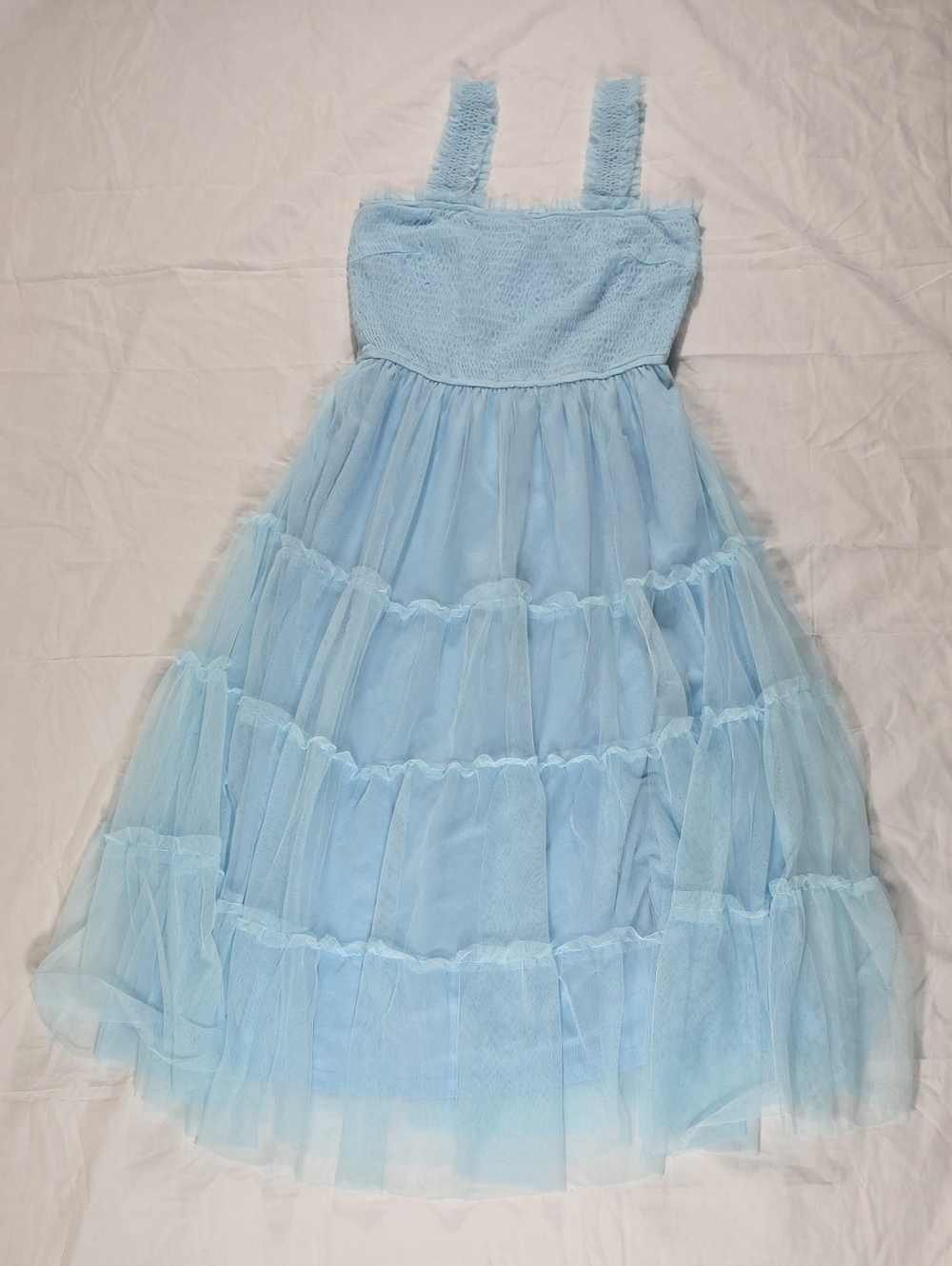 Light Blue Tiered Tulle Sundress